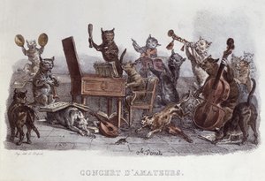 Amatöörikonsertti, kaiverrus Francois Seraphin Delpech (1778-1825) n. 1820